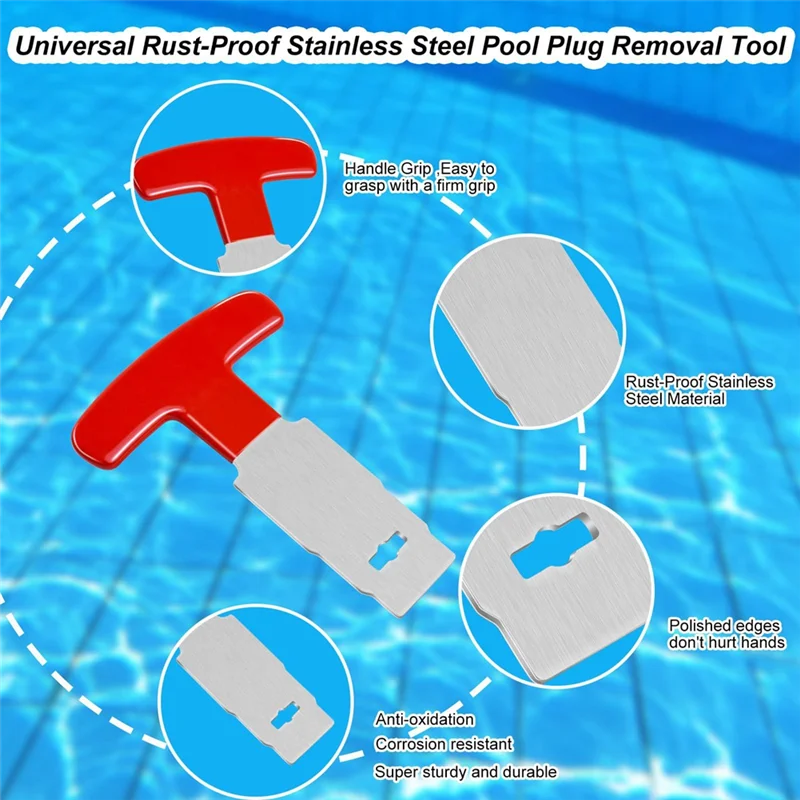 Y50A-Pool Plug Removal Tool,For Above& Inground Pool Spa Return Jet Plug Nozzles Inlet Fittings