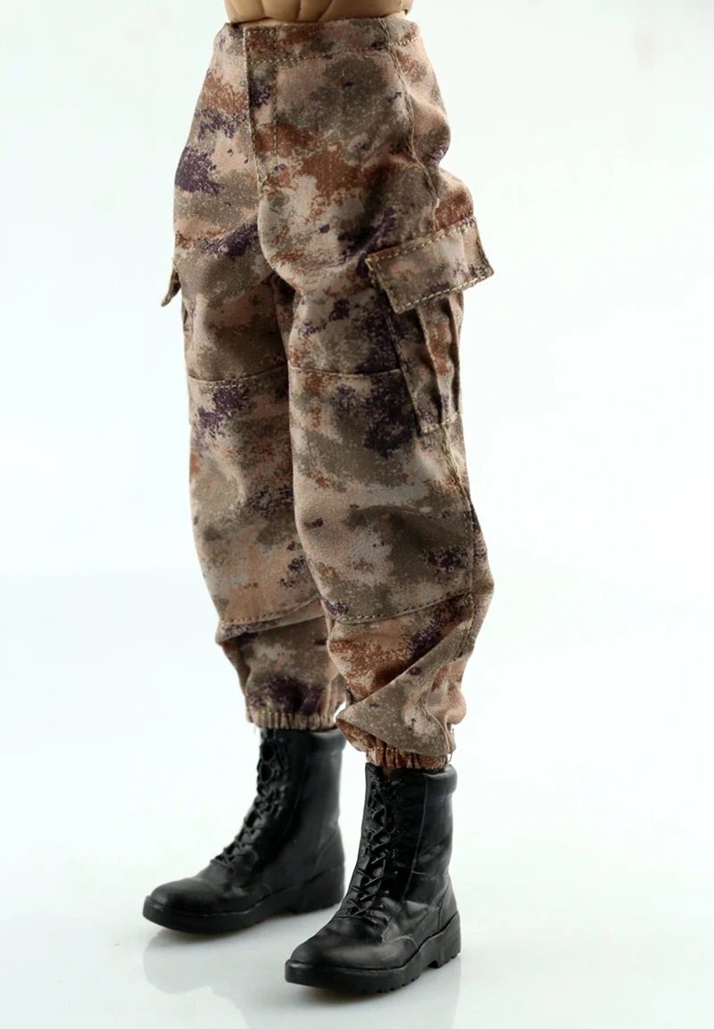 1/6 مقياس الذكور الجندي السماء المرصعة بالنجوم الصحراء التمويه دعوى الملابس الصفراء مجموعة صالح 12 ''عمل الشكل الجسم الدمى #6