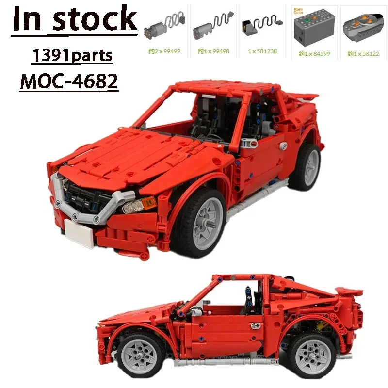 

RedLittle RoadsterMOC-4682Cool Little SportsCarRC Модель электрического строительного блока •1391, детали на заказ, игрушка на день рождения для взрослых и детей, подарок