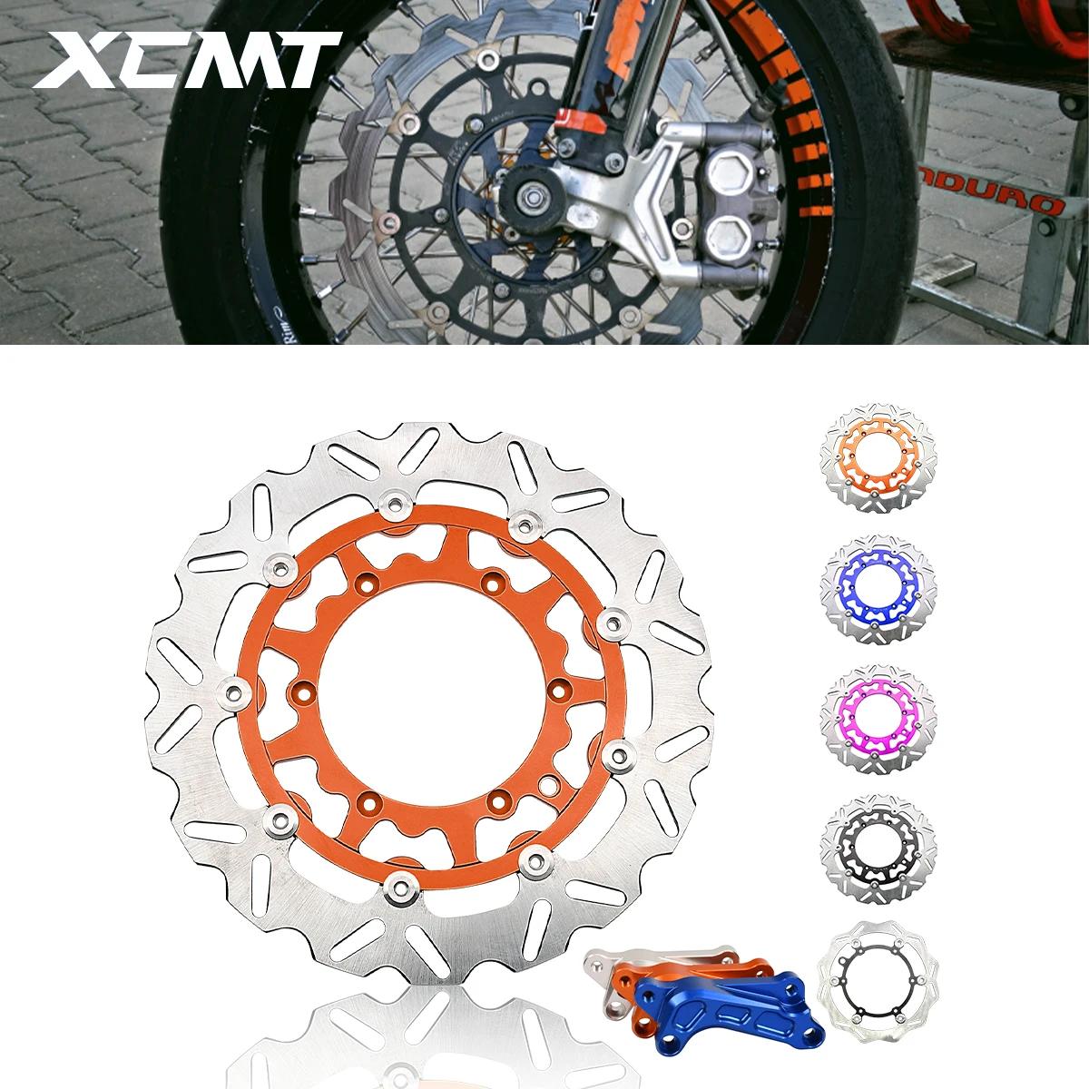 

Motorcycle 320MM 260MM Front Brake Discs Rotors Brake Caliper Adaptor Bracket For KTM XC XCF XCW SX SXF EXC EXCF TPI Six Days