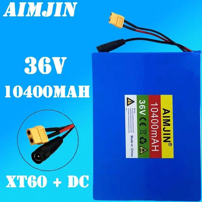 100% NEW 10400mAh 36V Battery 18650 10S4P battery pack 36V 10.4Ah Scooter Battery with BMS