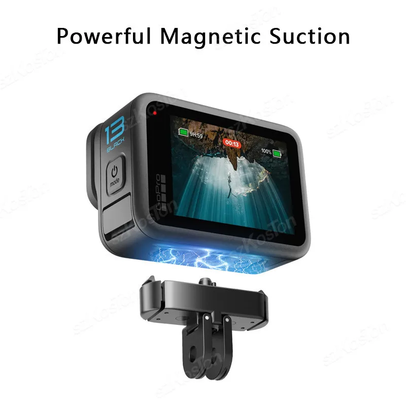 Metall Magnetische Schnellverschluss Basis Für GoPro 13 Schwarz Adapter Halter Halterung Sport Kamera für GoPro Hero 13 Kamera Zubehör – Detail 2