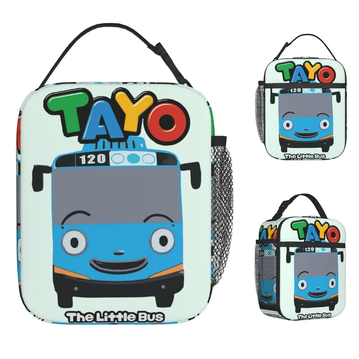 

Tayo The Little Bus Сумка для обеда Портативная коробка для завтрака Женская школьная сумка-холодильник с принтом Симпатичные оксфордские термосумки для обеда
