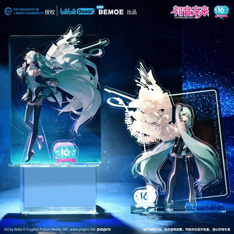 

Original Bemoe Hatsune Miku 16TH Anniversary Figure Stand Acrylic Board Holder Vocaloid Cosplay Anime Souvenir Home Decor