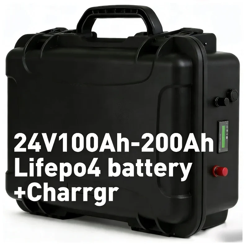 

Литий-железо-фосфатный аккумулятор LiFePO4 24В 100Ач/200Ач глубокого разряда с BMS и зарядным устройством для троллинговых рыболовных лодок и пропеллеров