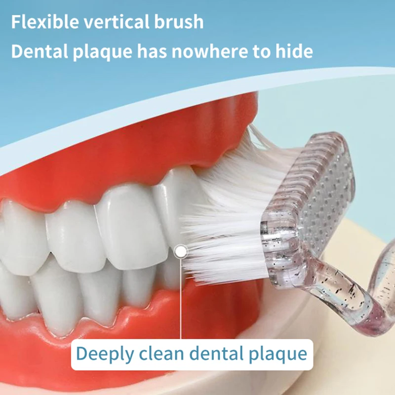 Cepillo de dientes en forma de S para adultos y hombres, interdentales cerdas suaves, recubrimiento de lengua, Interdent