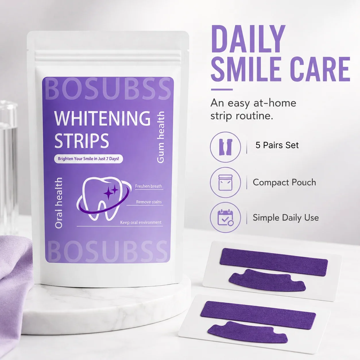 5 пар полосок для ухода за зуб – обзор и цена Teeth Whitening Routine