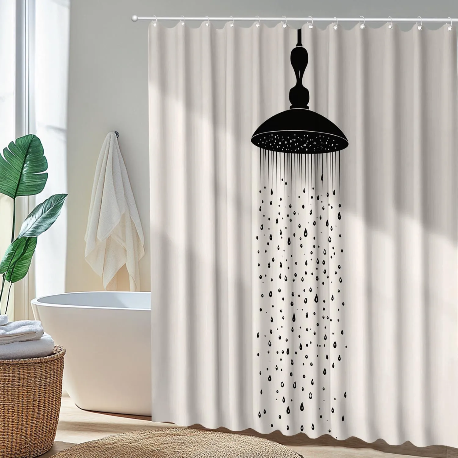 

Простая занавеска для душа — цифровая печать, декоративная перегородка для ванной комнаты дома и отеля