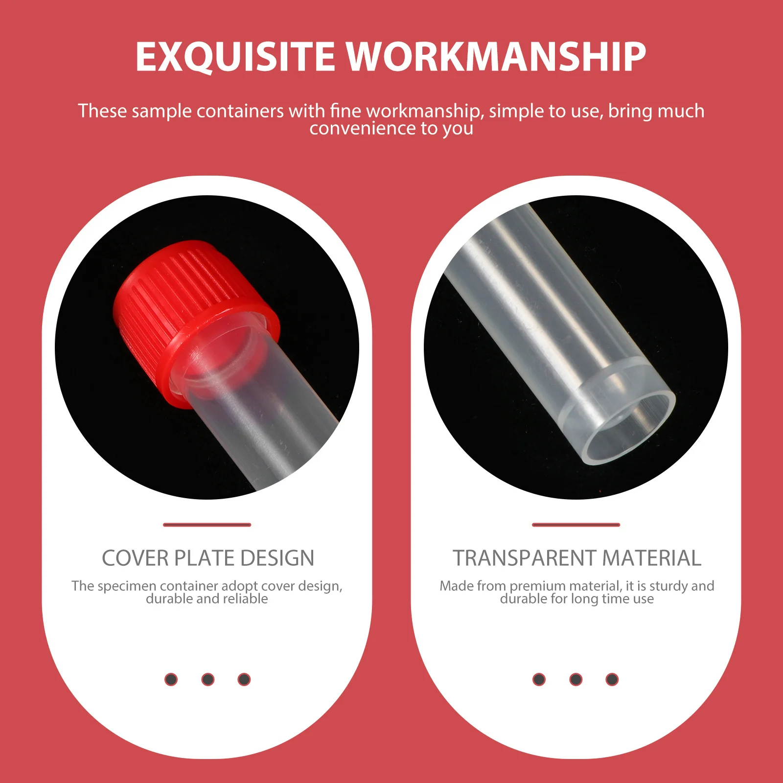 

10Pcs Premium Quality Test Tubes for Medical Inspection Simple Design Practical Usage with Covers Test Tube Blood Testing Tube