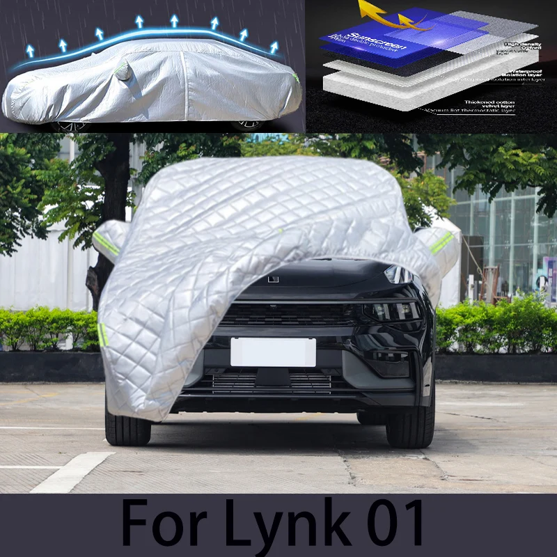 

For Lynk 01 Car hail protection cover Auto rain protection scratch protection paint peeling protection car clothing