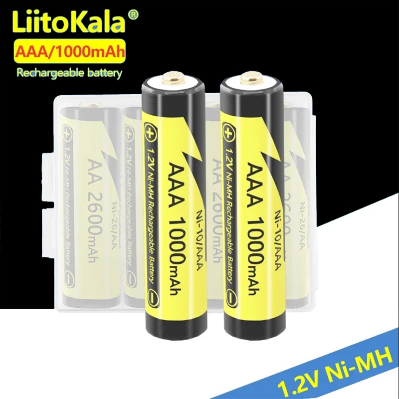 1-25 шт. LiitoKala Ni-10/AAA AAA 1,2 В 1000 мАч NI-MH аккумуляторные батареи для беспроводного телефона светодиодный фонарик с дистанционным управлением
