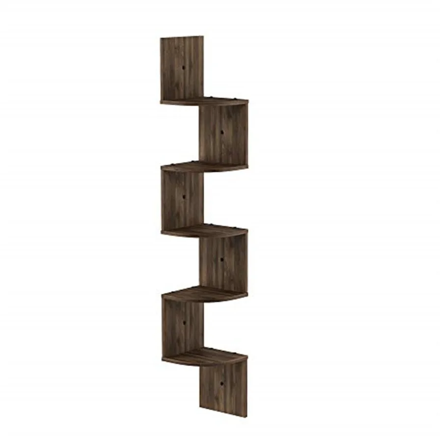 

5 Tier Wall Mount Floating Radial Corner Shelf FR16122CWN