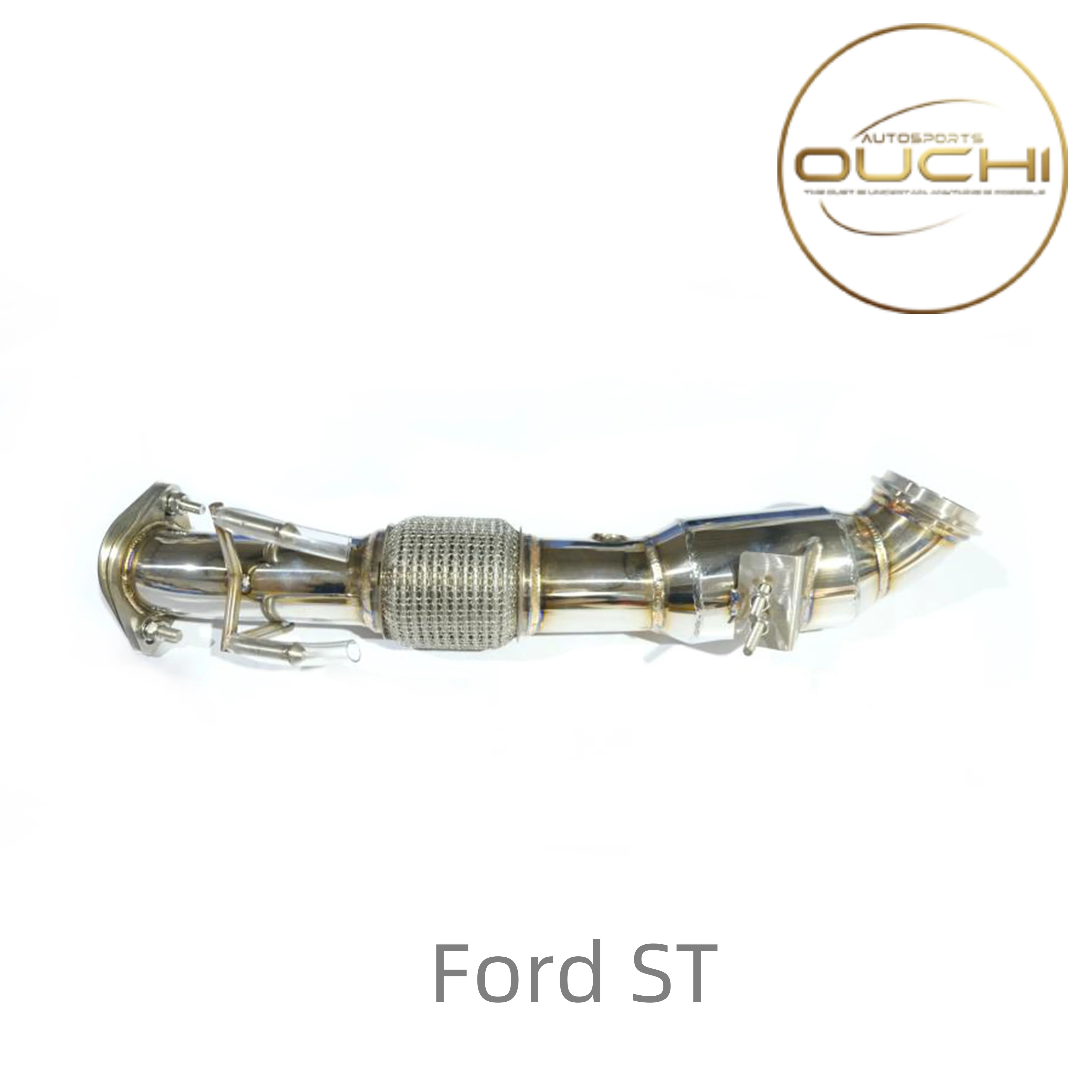 Ouchi Stainless steel exhaust system header downpipe for Ford ST 2.0T axle pipe catalysis heat shield