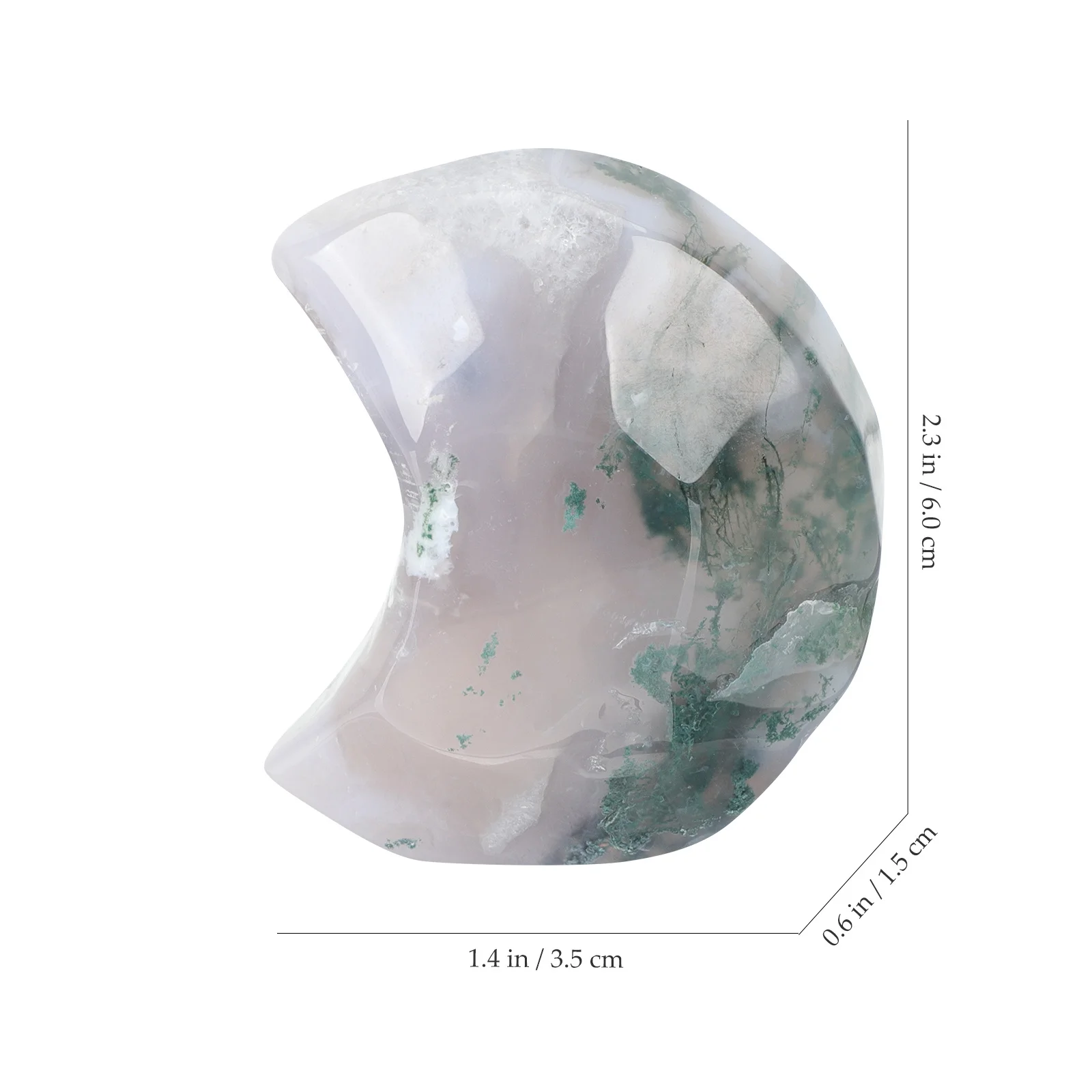 

Car Interior Craft Agate Moon Figurine Ornament Phase Wall Decor Decoration Home Office