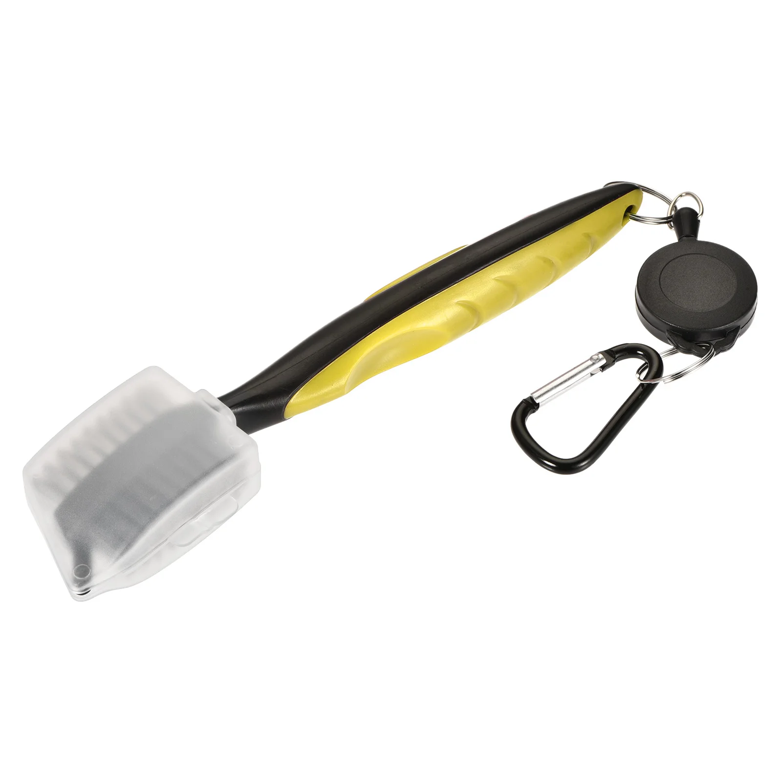

Golf Club Brush Double Sided Retractable Dust Groove Cleaner with Extension Cord Clip Protective Shell