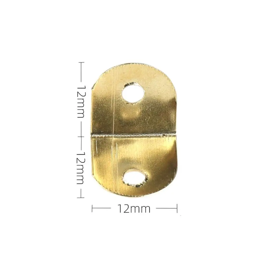 100 szt. Metalowe małe meblowe ze kątownik nierdzewnej łączące części w kształcie Mini wsporniki do zdjęć w kształcie listwa narożna