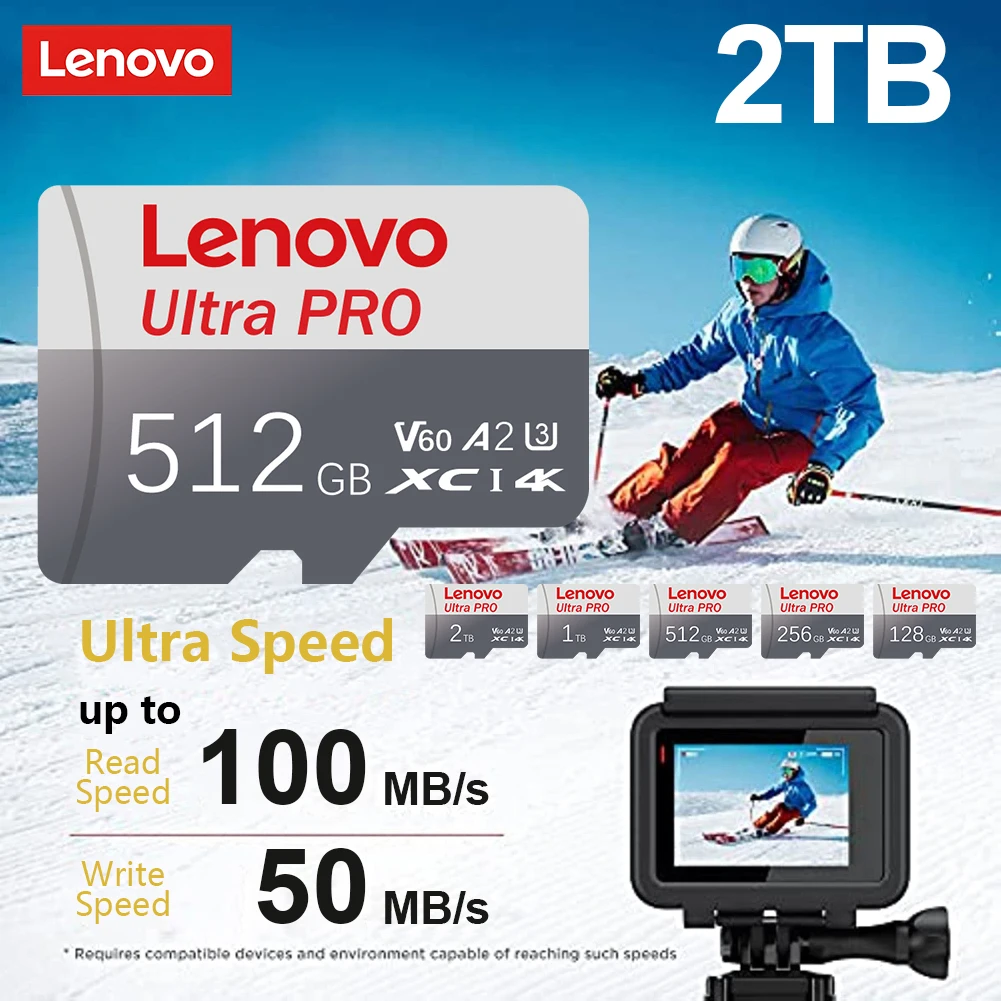 Lenvov Multi-Pack Memory Card 64GB 128GB 256GB 512GB  for Surveillance Car Home Dashcams Drones TF