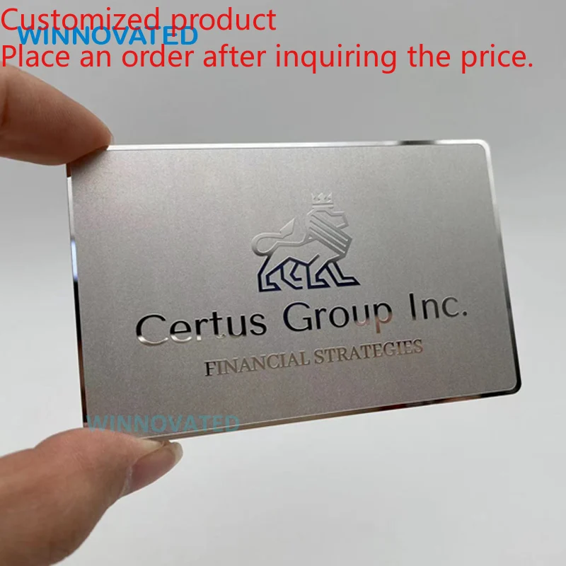 Prodotto personalizzato Design gratuito Carta metallica personalizzata con codice QR