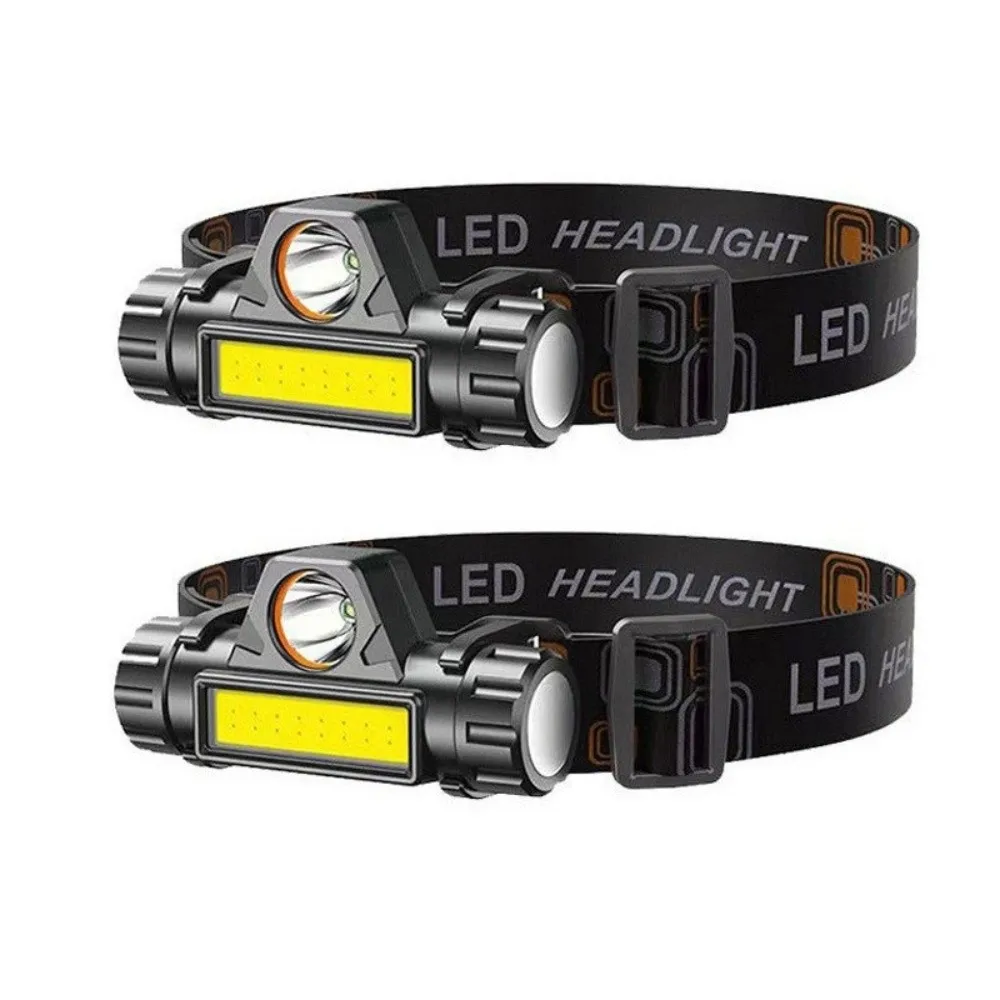 Portable Rechargeable LED Headlamp Super Bright Waterproof COB LED Headlamp Adjustable Strong Magnetic Head Torch Outdoor