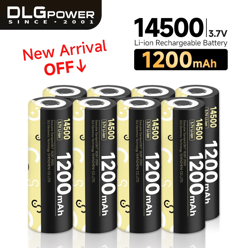 

DLGPOWER 14500 1200mAh 3.7V lithium-ion rechargeable battery Flashlight Electric toy radio microphone mouse keyboard