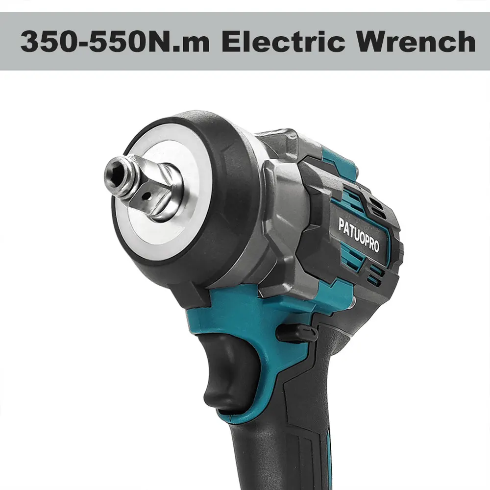 550N.m Cordless Brushless Electric Impact Wrench 1/2 Inch Rechargeable Wrench Protable Home Power Tools Fit Makita 18V Battery