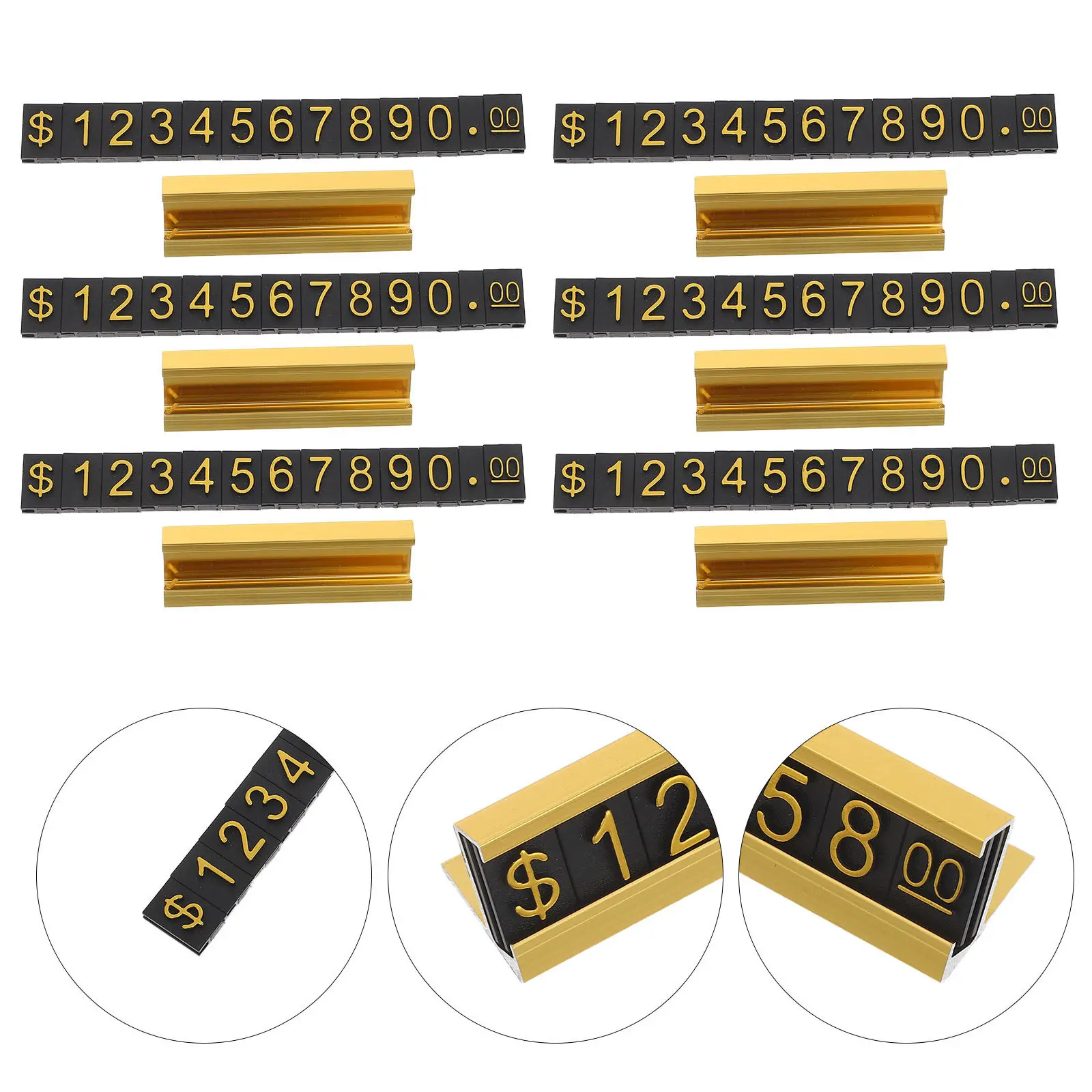 

16 комплектов регулируемых кубиков-держателей ценников для ювелирных изделий, для прилавков розничных магазинов, для продажи