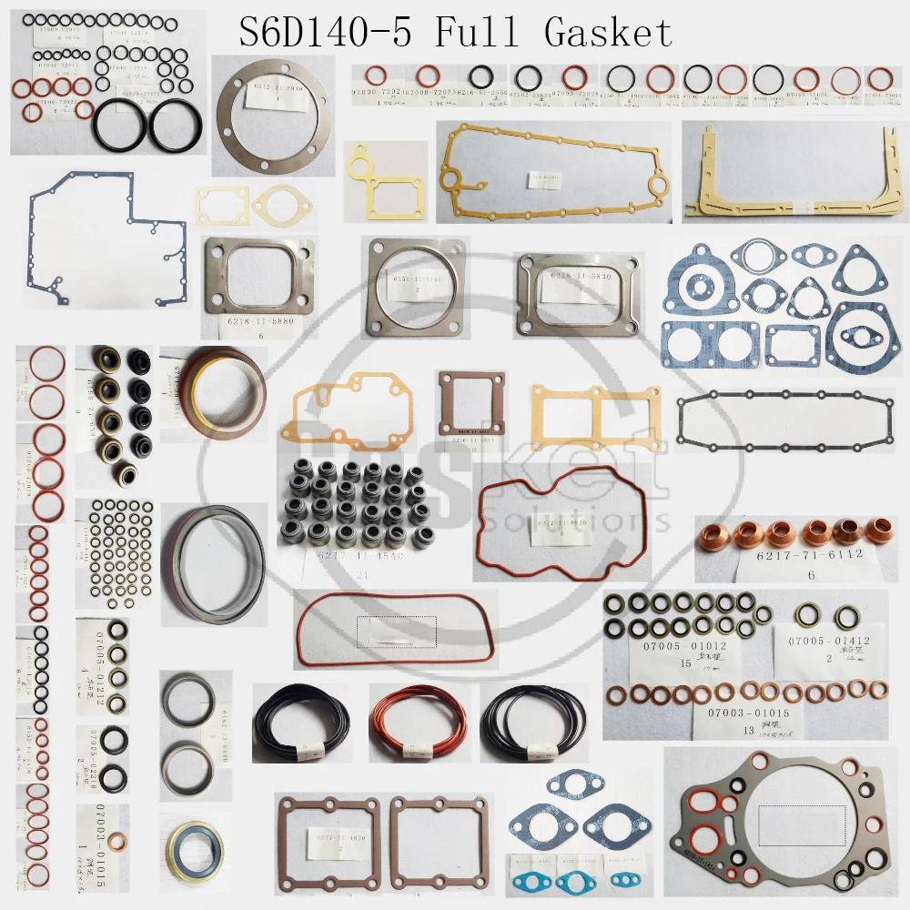 

For Komatsu forklift Diesel engine S6D140-5 6D140-3 S6D140-3 6D155 S6D155 Full Gasket Kit