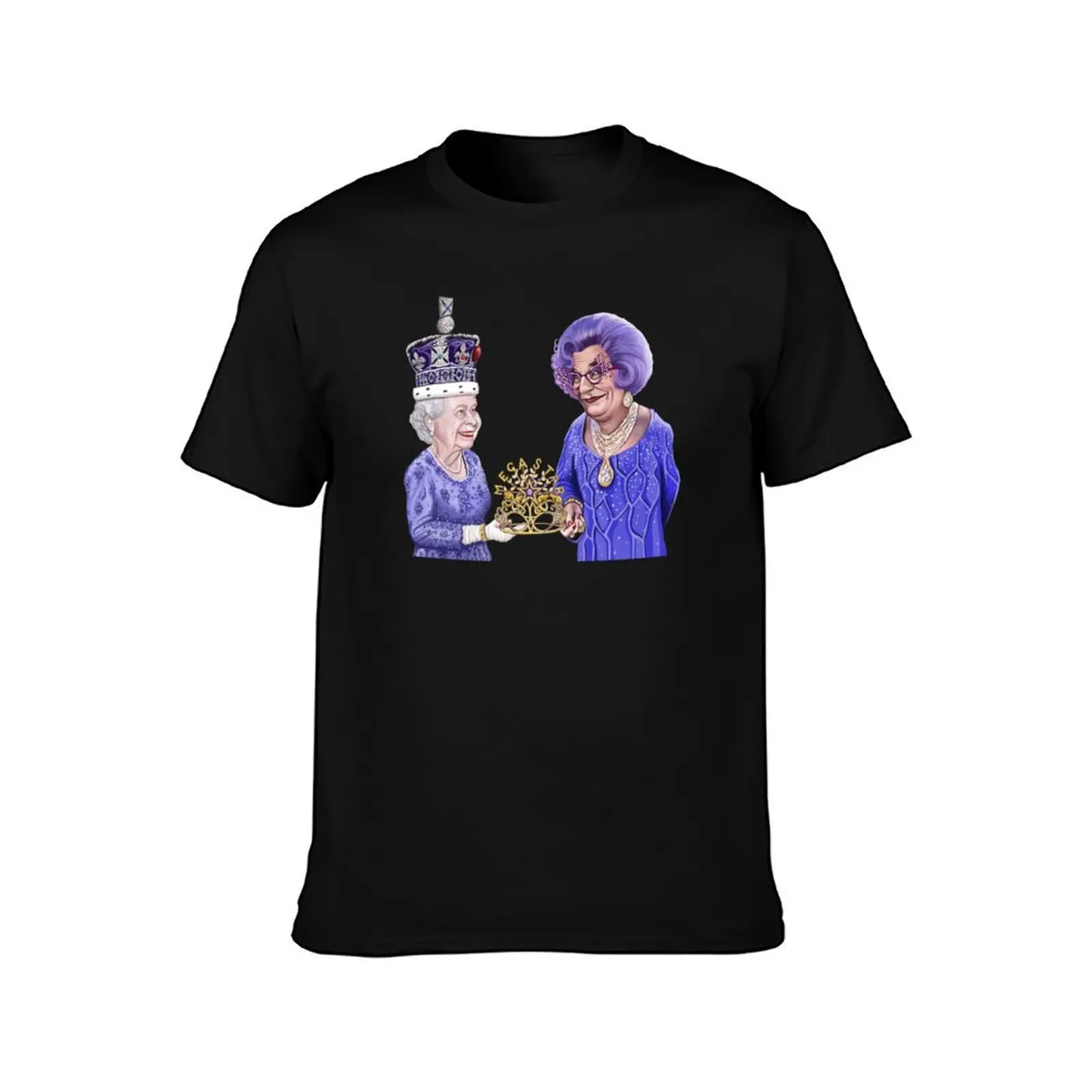 Dame Edna Everage and Queen Elizabeth II by James Brennan T-Shirt luxury clothing labubu croswit shirt man men clothing