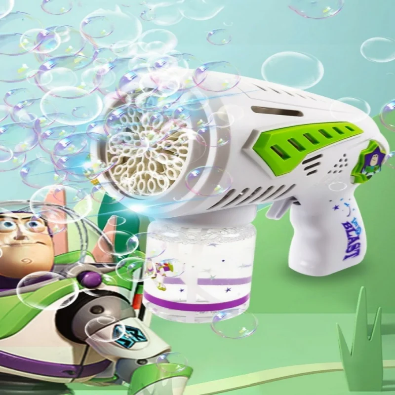 مسدس فقاعات ديزني باز للأطفال ، 39 فتحة ، أوتوماتيكي ، هدية عيد ميلاد ، أولاد وبنات ، أوتوماتيكي ، أحمر ، جديد ، #1