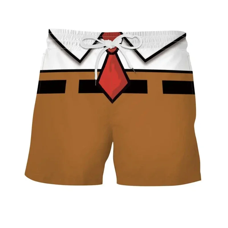 

Retro 3D Flag Graphic Shorts Mens Swimming Trunks Summer Hawaii Casual Surfing Board Short Pants Students Back To School Clothes