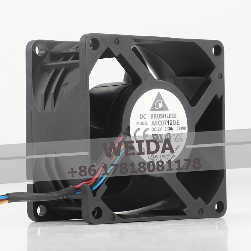 

New Delta 12V 2.50A AC EC 7038 PWM Temperature control Violent server chassis 7CM AFC0712DE cooling fan