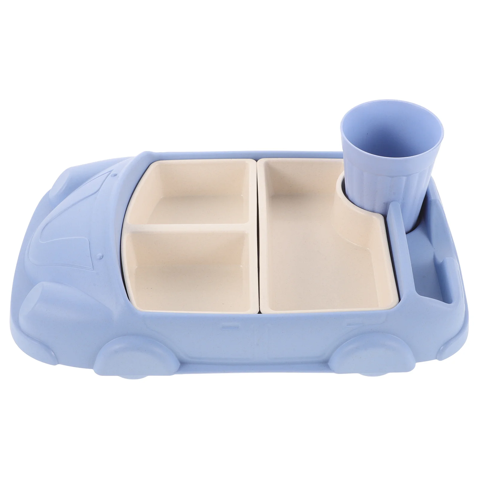 

Car-shaped Dinner Plate Baby Dishes Separate Plates Partition Tray Milk Cup and Set