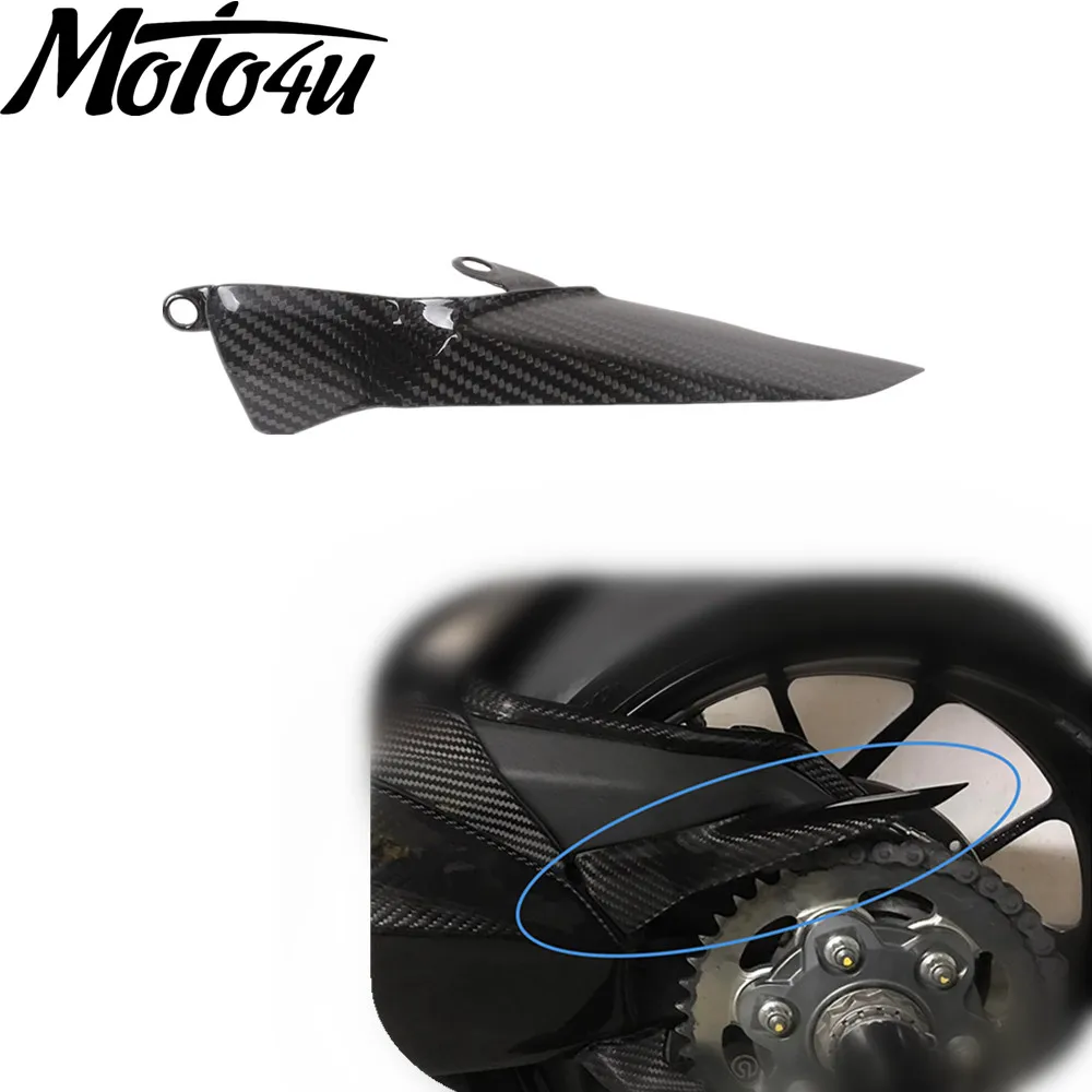 

Carbon Fiber Rear Upper Chain Mud Guard Cover Panel Fairing Cowl For Ducati 1199 899 2012-2014 1299 899 2014-2017 Panigale V2