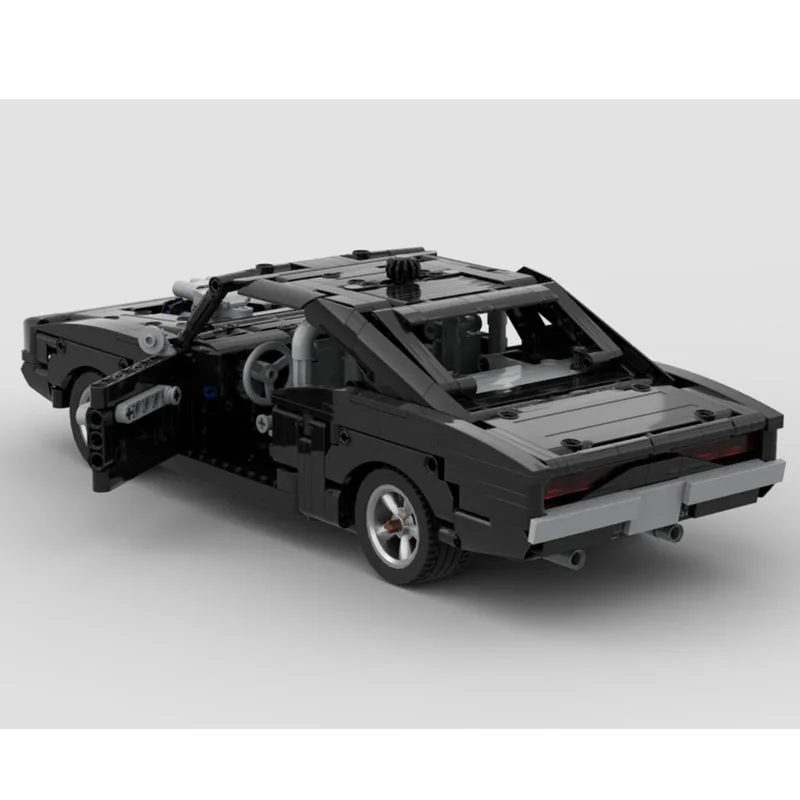 Assembly MOC-270450 Sporty Vintage Iconic Black Sports Car Building Block Model 1121 Parts Adult Birthday New Year Toy Gift