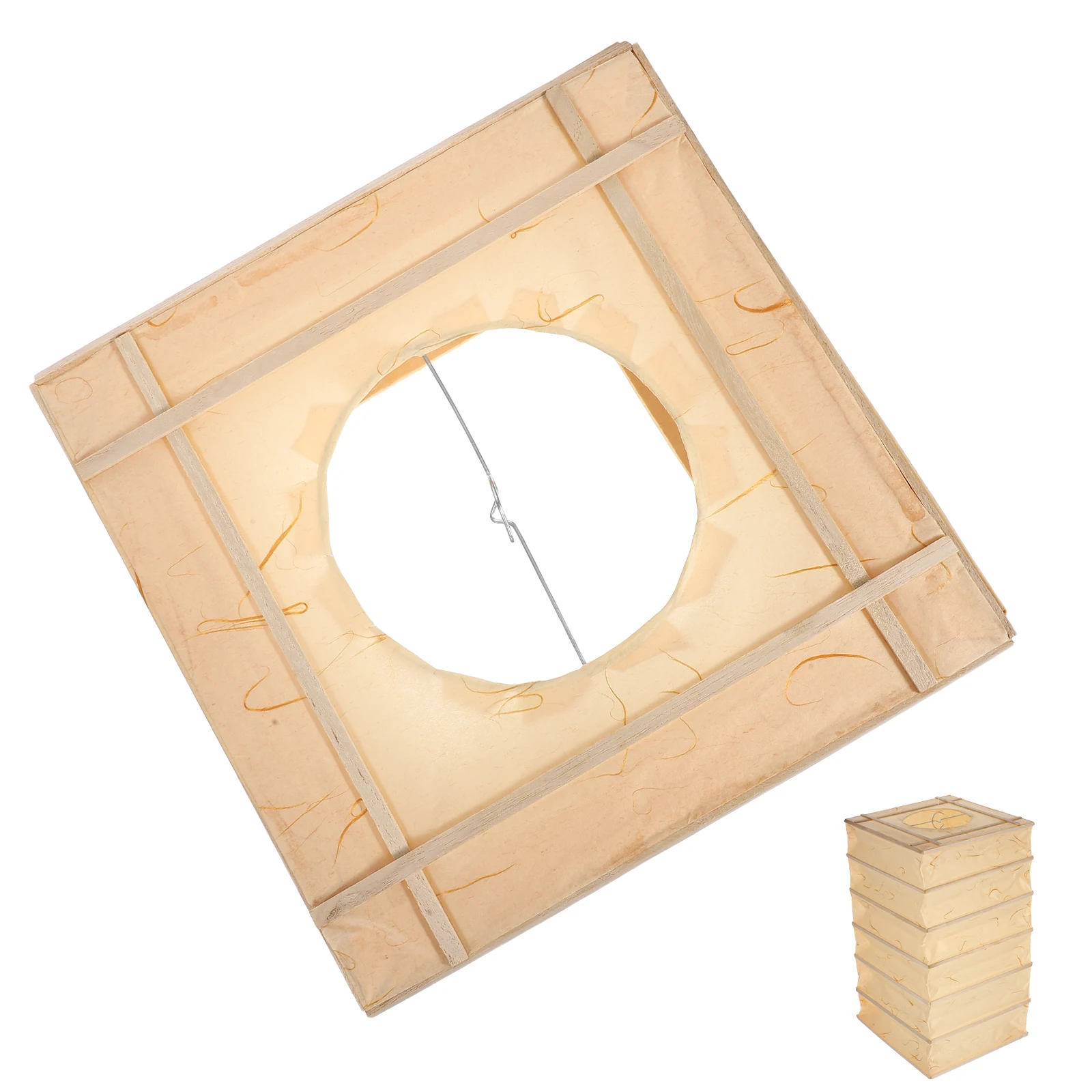 

Складной прямоугольный бумажный фонарь, абажур, бамбуковый абажур, декоративный подвесной кулон для дома, спальни, свадьбы, вечеринки