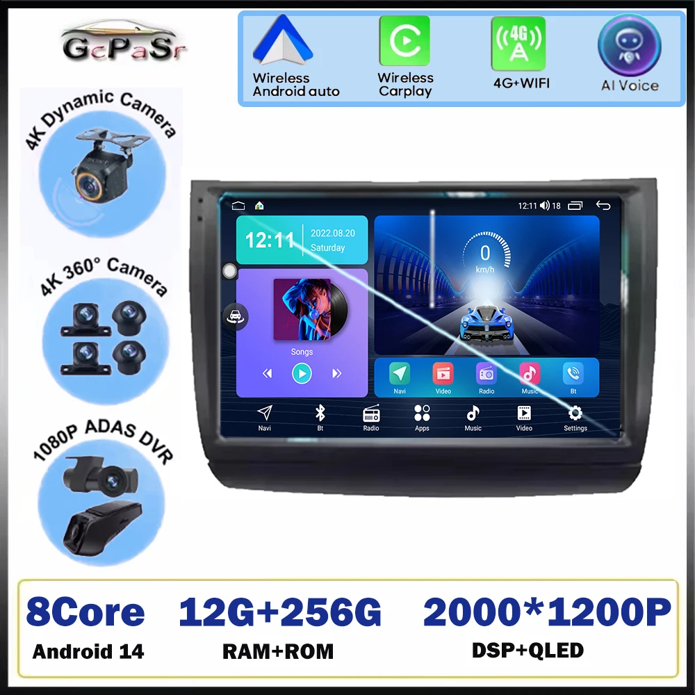 Android Car Radio For Toyota Prius 20 2003-2009 Auto Stereo Carplay Multimedia Navigation GPS No 2din Screen DVD Video WIFI BT