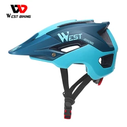 WEST BIKING Men Cycling Helmet With Sun Visor MTB Road Bike Trail XC Helmet Adjustable Ultralight Safety Sport Bicycle Helmet