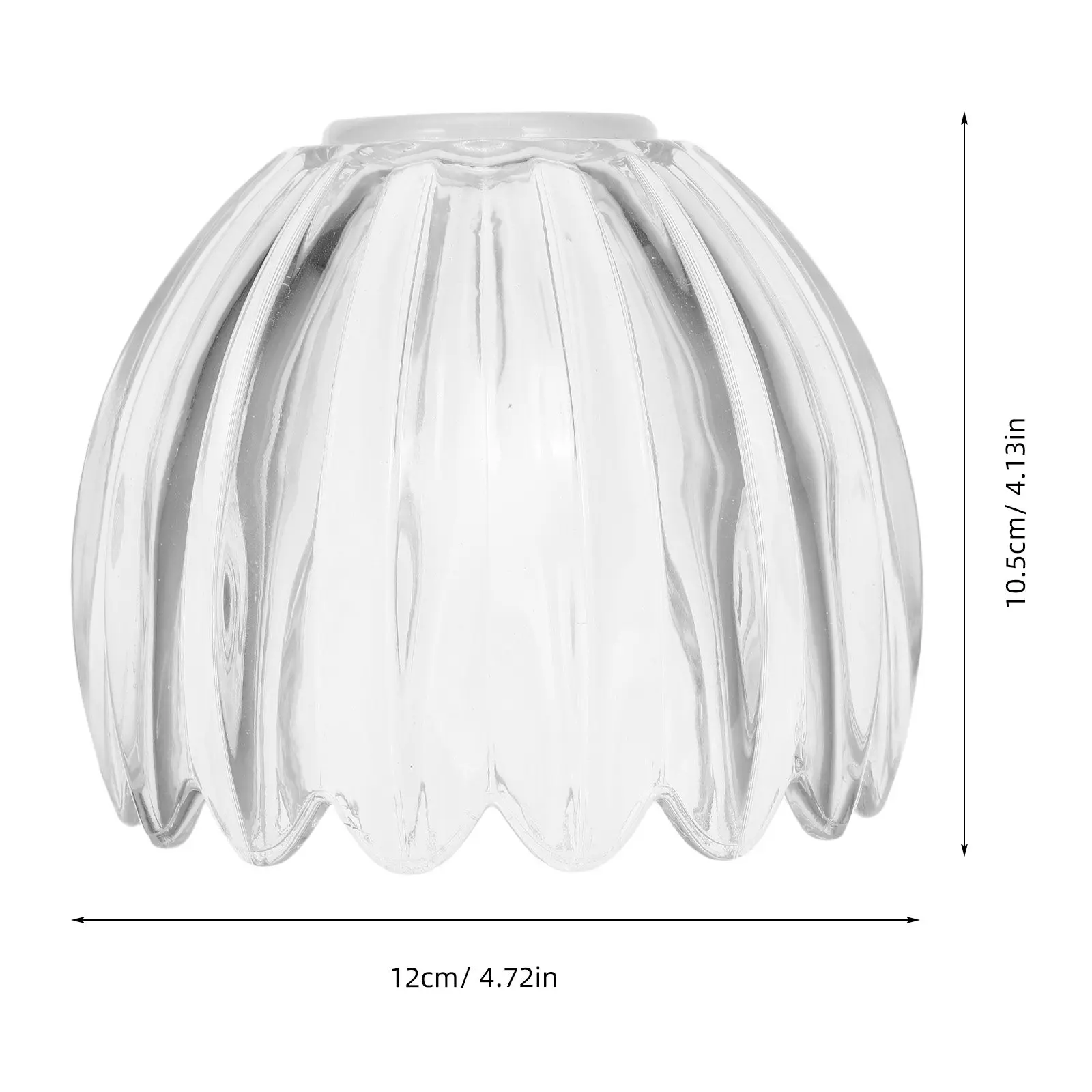 Glass Lamp Shade Clear Pumpkin Glass Table Handcrafted Pendant Light Fixture Cover for Bedroom Hallway Kitchen
