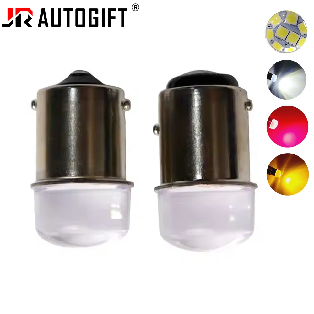 

100X Flash LED Bulbs 3030 9SMD 1156 BA15S P21W 1157 Bay15d P21/5w Turn Signal Light Auto Reversing Bulb DRL Taillight White Red
