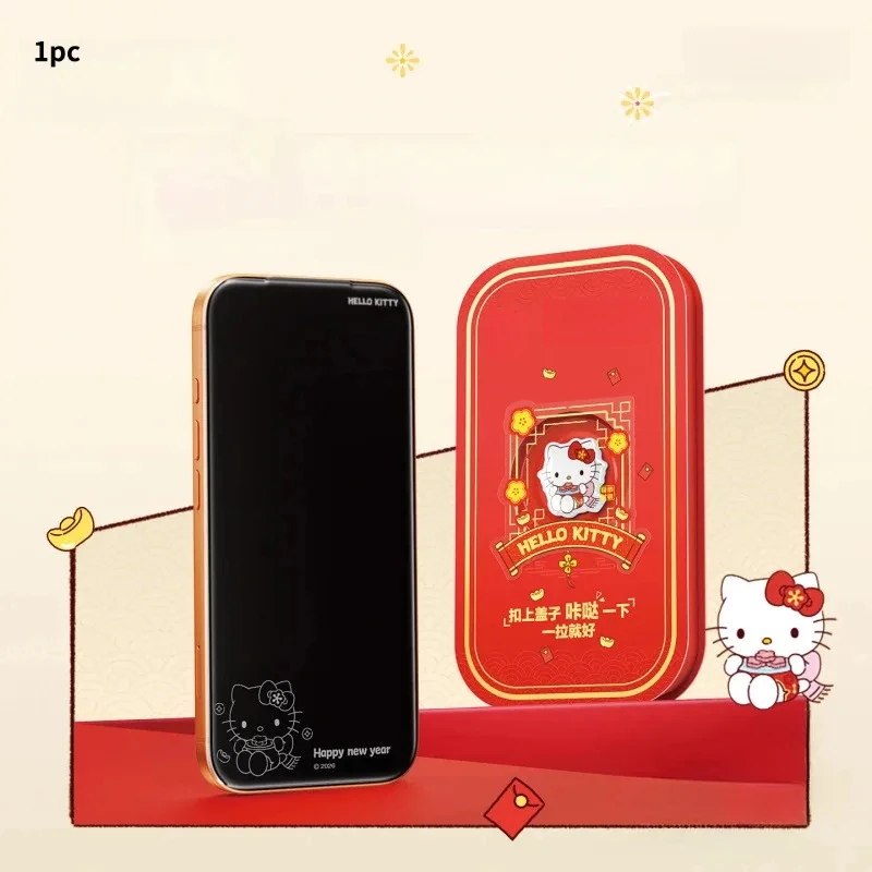 Kawaii Cartoon Cinnamoroll Onzichtbare Schermbeschermer voor iPhone 17 Air 16e 15 14 13 Pro Max Kt Kat Gehard Glas Volledige Bescherming - afbeelding 1