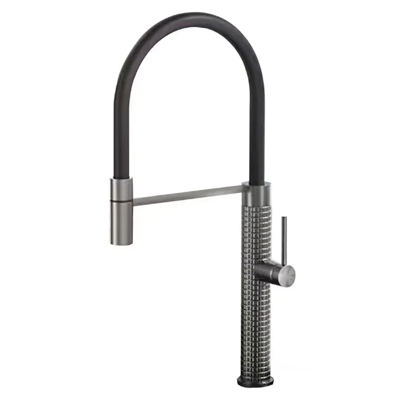 

Pull out hot and cold faucet, kitchen, vegetable basin, household, stainless steel dual purpose vegetable sink