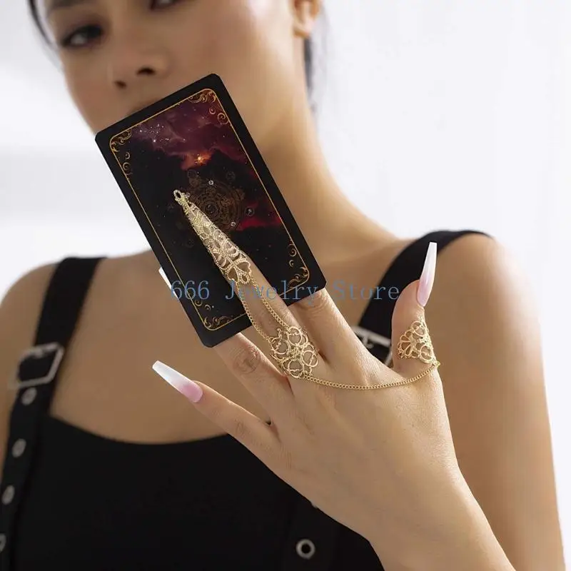 

F2TD женские кольца для ногтей на кончиках пальцев, регулируемое отверстие для дизайна ногтей, очаровательный аксессуар, декор,