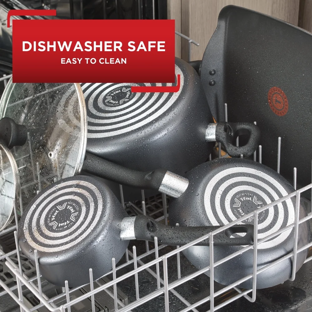 صينية أواني طهي غير لاصقة سهلة العناية مقاس 11 بوصة مع مؤشر حرارة داخلي احترافي ومقبض مريح وآمن للاستخدام في غسالة الأطباق ومتعدد الاستخدام #4