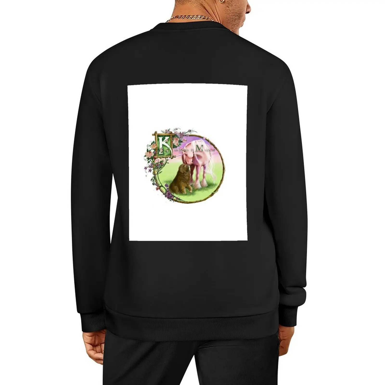 

Newfie and unicorn Pullover clothes for men autumn blouse autumn clothes sports sweatshirt man