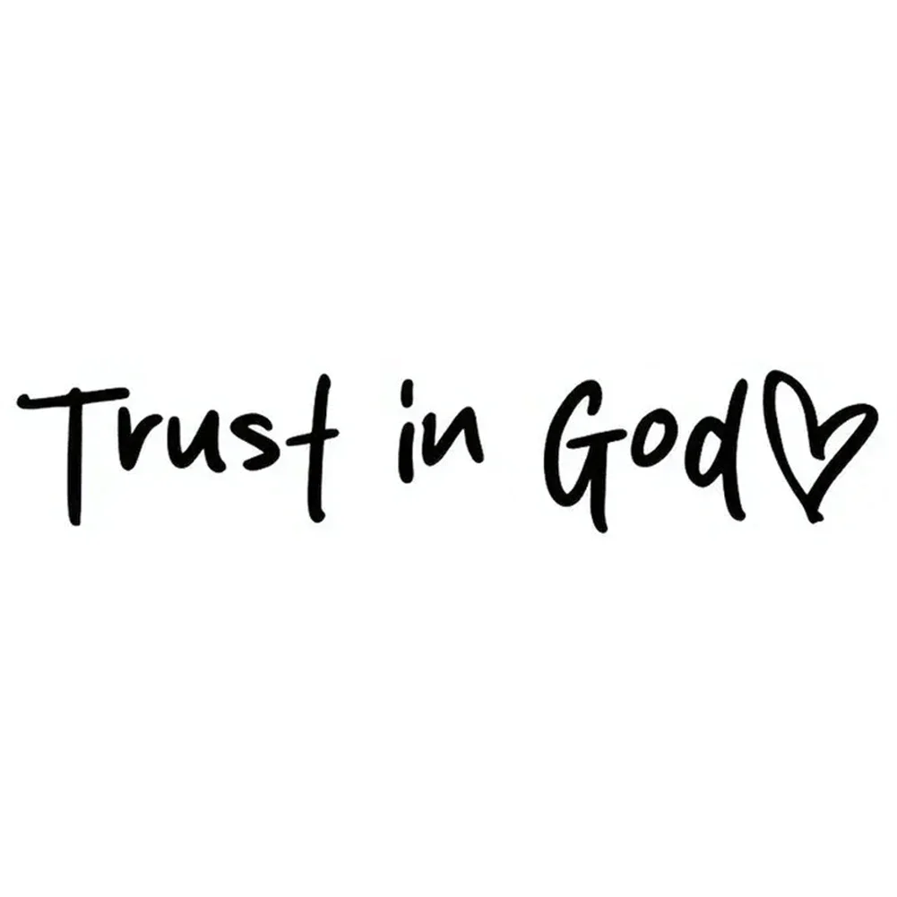 

Виниловая наклейка для автомобиля, наклейка «Доверь в Бога», простой процесс установки, персональный сенсорный экран для транспортных средств, наклейка, вдохновляющий декор автомобиля