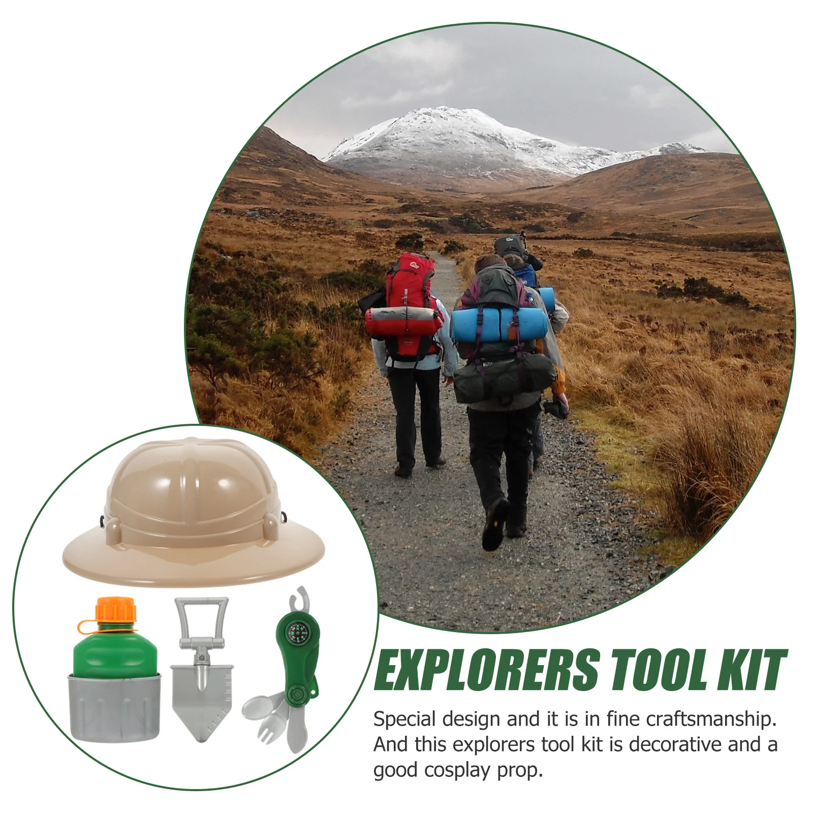 

1 Set Diy Jungle Theme Explorers Cosplay Tool Kit For Kids Lightweight Decorative Party Props Stage Performance Accessories Role