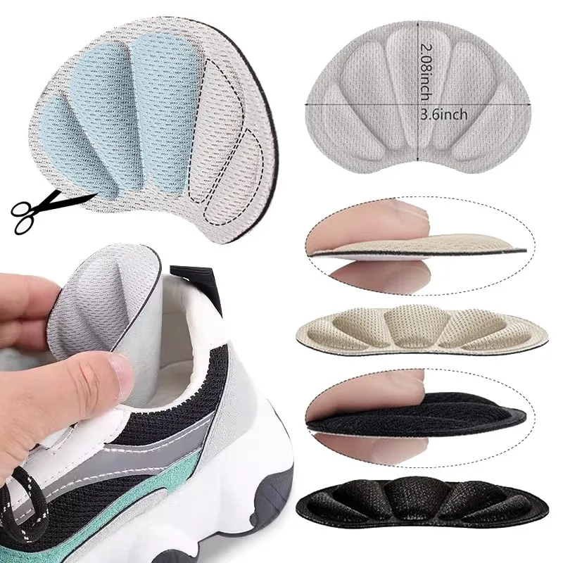 Anti Wear Prevent Dropping Insoles Light Weight Sports Heel Pads Adjustable Size Back Sticker Shoe Size Adjustment Tool