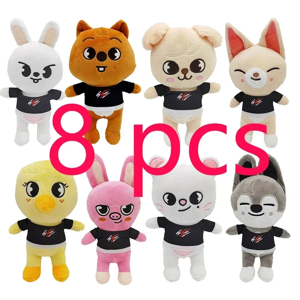 

-- HOT SALE 8PCS Skzoo 20cm Kpop Cartoon Stuffed Animal Plushies Stay Plush Doll Toys Kawaii JYP Adults KZ Fans Gift