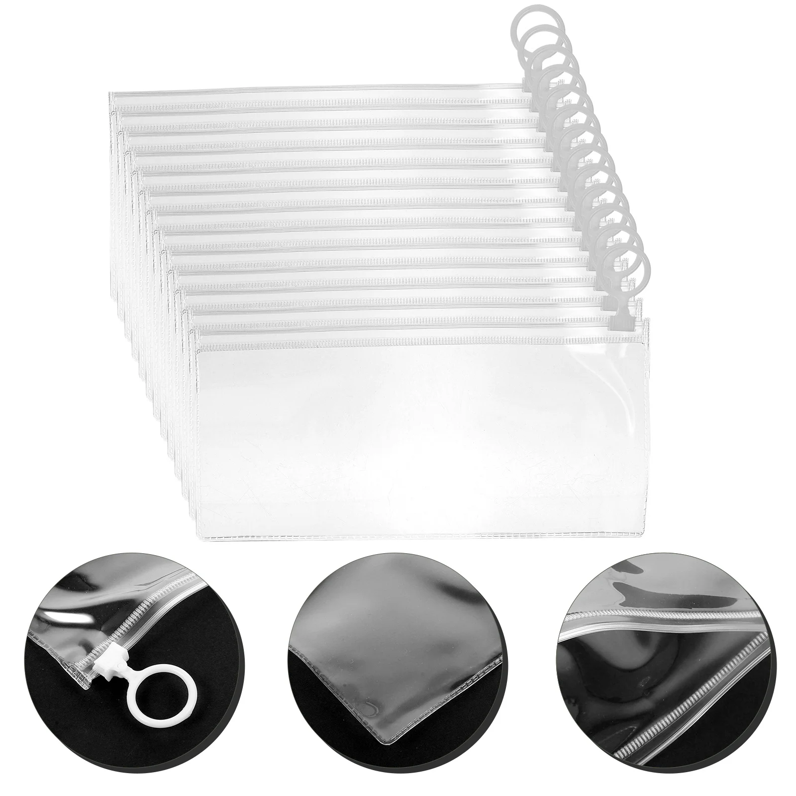 

20Pcs Clear Pen Bags Zipper Design Lightweight Pencil Pouch Multipurpose Makeup Storage Bags Pen Bag Clear Pencil Pouch