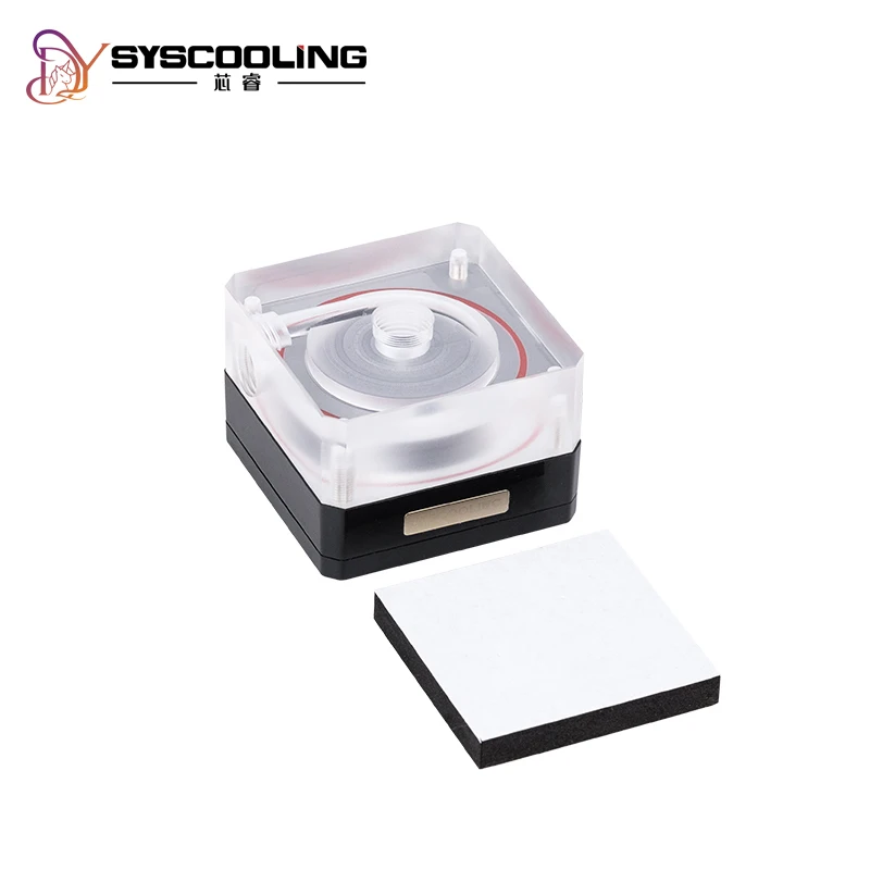Syscooling pump P67A DC 12V mini pump for PC water cooling PWM support G1/4 thread acrylic top